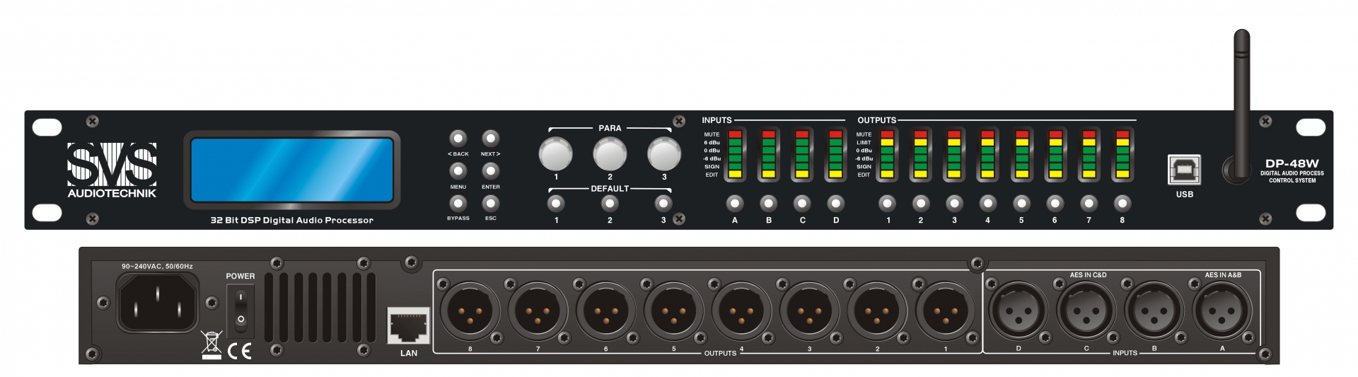 SVS Audiotechnik DP-48W Цифровой процессор: 4 входа 8 выходов в Петрозаводске